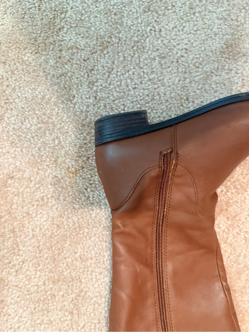 Karen Scott Tall Brown Over-the-Knee Leather Boots
